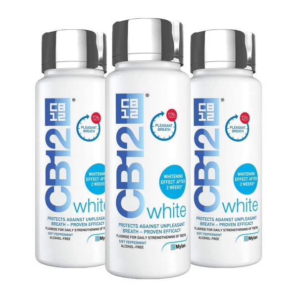 CB12 Whitening Peppermint Mouthwash -Triple pack