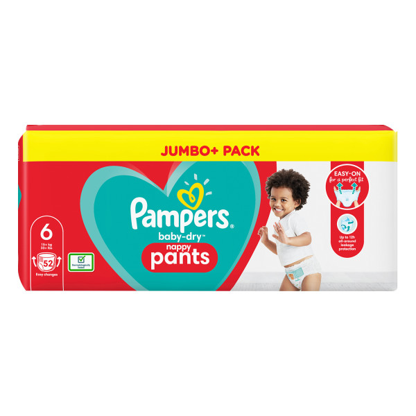 Pampers Baby-Dry Size 6 Nappy Pants Jumbo Pack