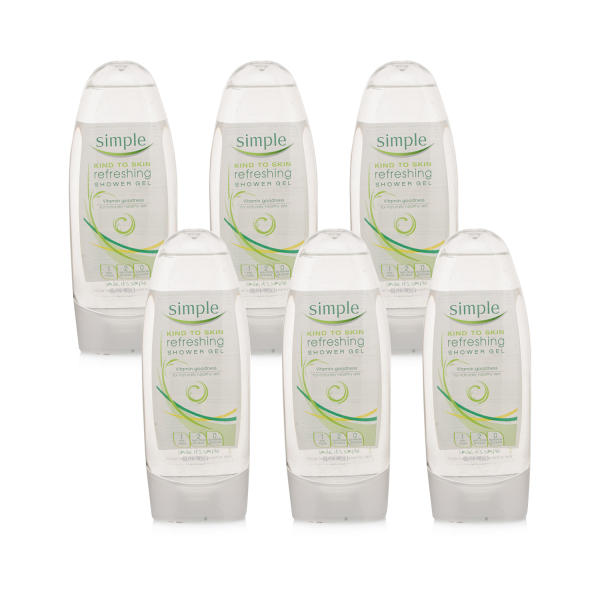 Simple Kind to Skin Refreshing Shower Gel 6 Pack
