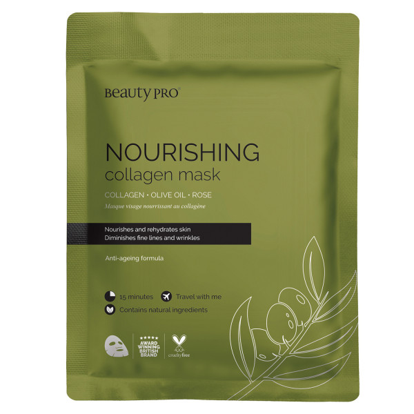 BeautyPro Nourishing Collagen Sheet Mask with Olive Extract