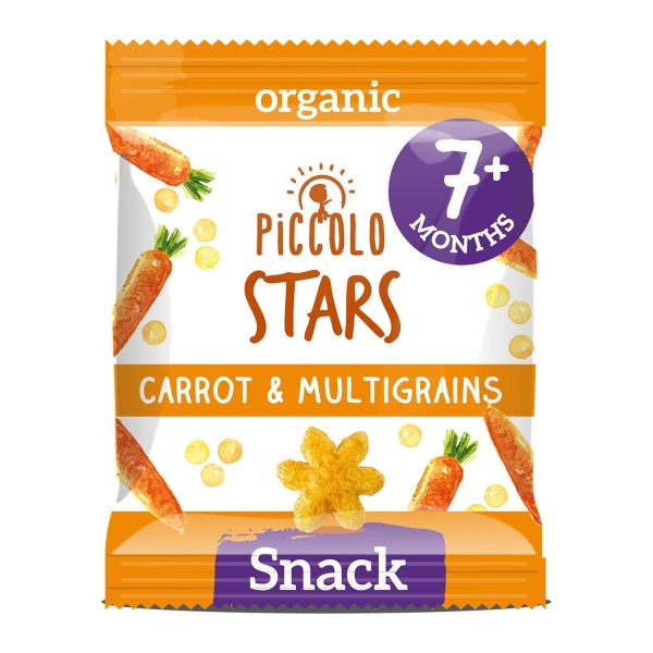 Piccolo Organic Carrot Multigrain Star Puffs